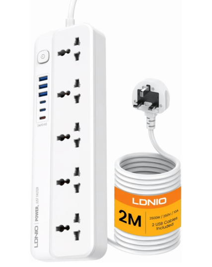 LDNIO SC5614C 2500W Universal Power Socket with PD 20W Fast Charging