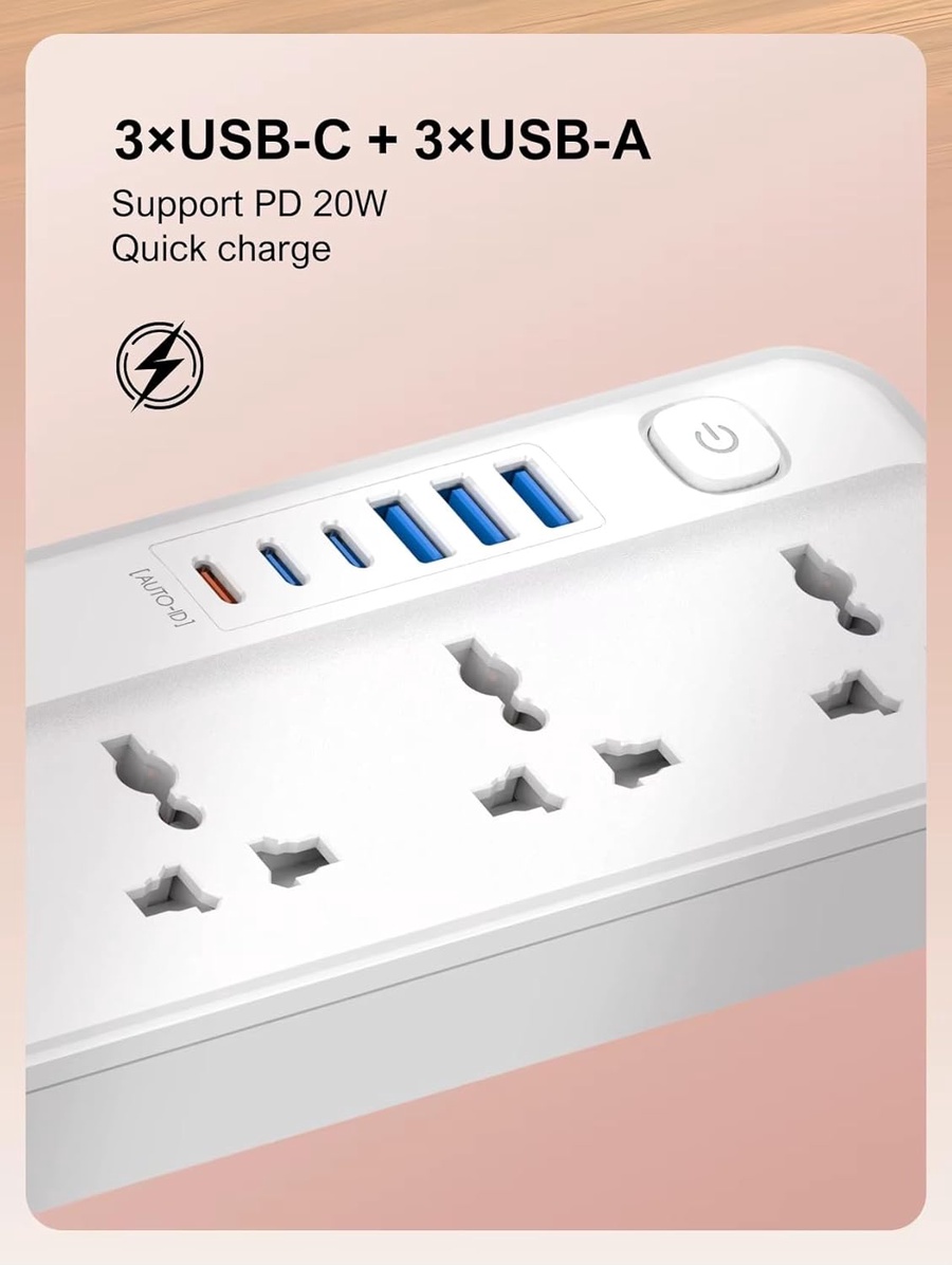 LDNIO SC5614C 2500W Universal Power Socket with PD 20W Fast Charging