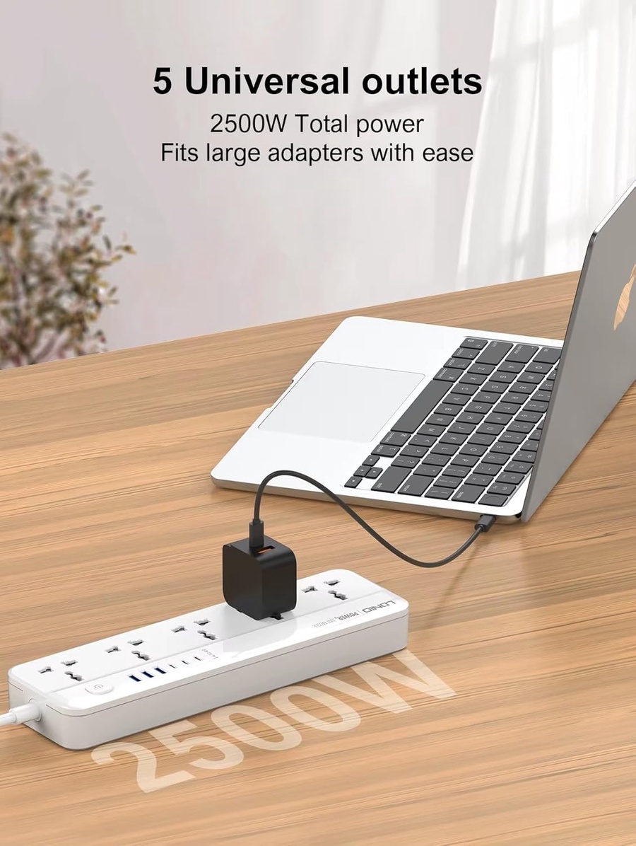 LDNIO SC5614C 2500W Universal Power Socket with PD 20W Fast Charging