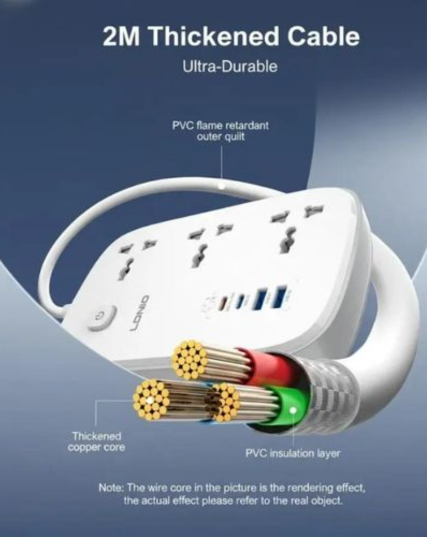 LDNIO SC6 3250W Universal Power Socket with 45W Super Fast Charging