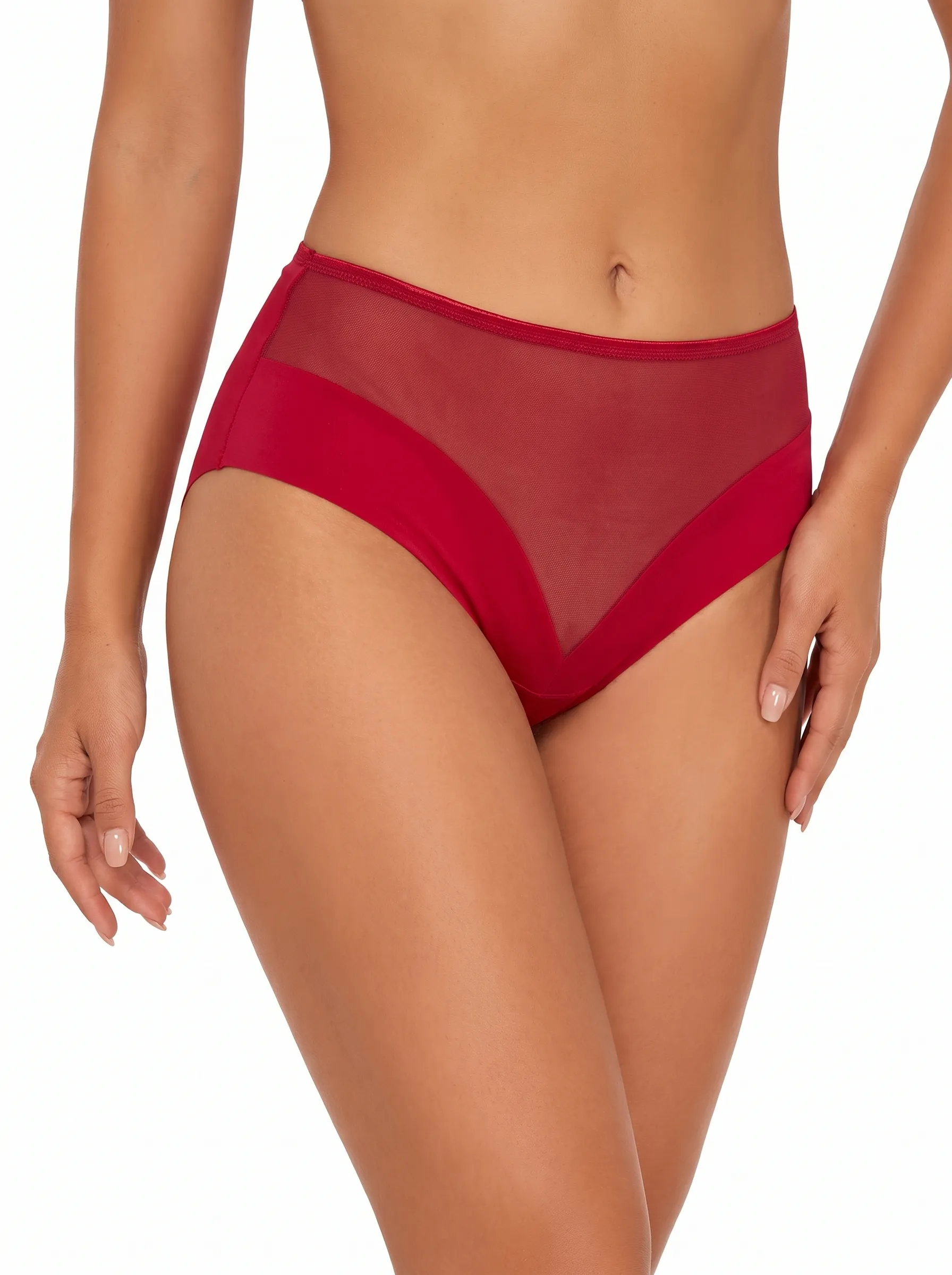 Seamless Sheer Inlay Comfort Panties