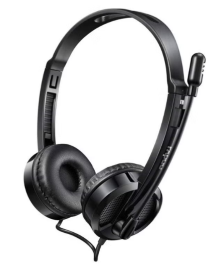Rapoo H100 Wired Stereo Headset with Microphone – Black