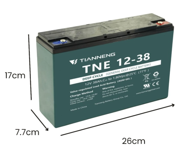 BATTERY 12 V 38AH