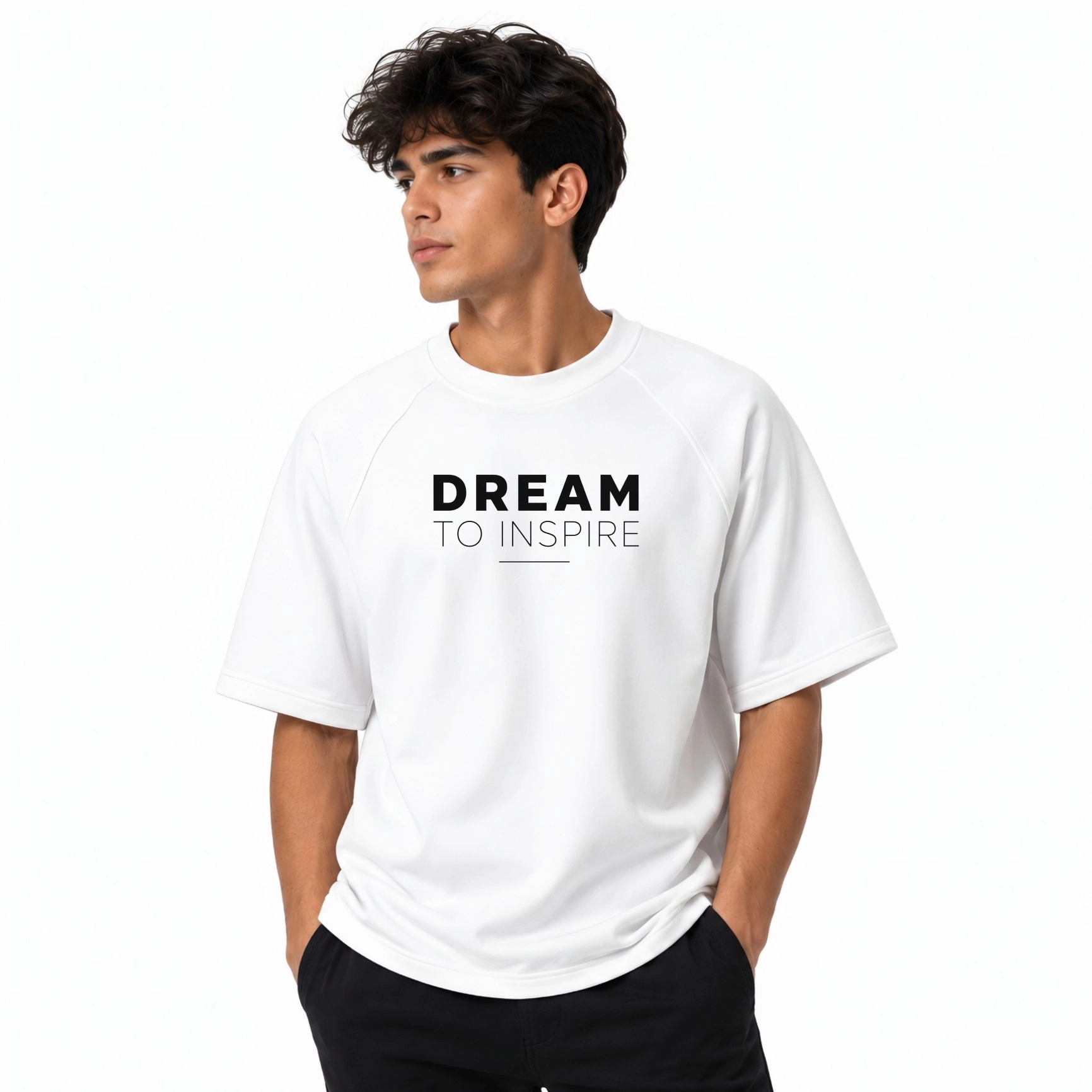 تيشرت ابيض سادة ( Dream )