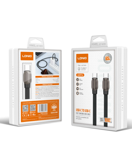 LDNIO LC211C 65W Fast Charging USB-C Data Cable
