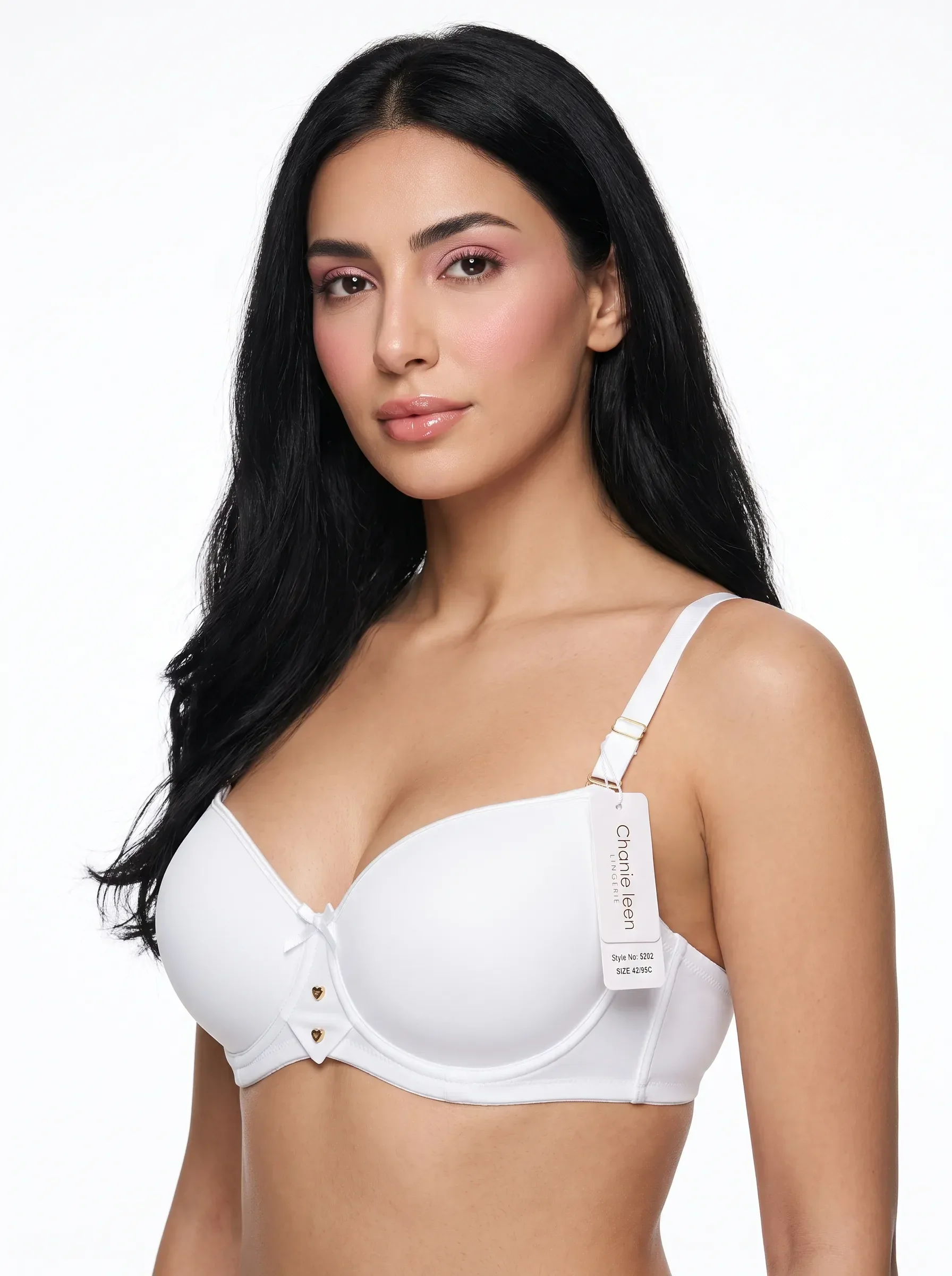 Demi Cup Sweet Ribbon Eyelet Bra