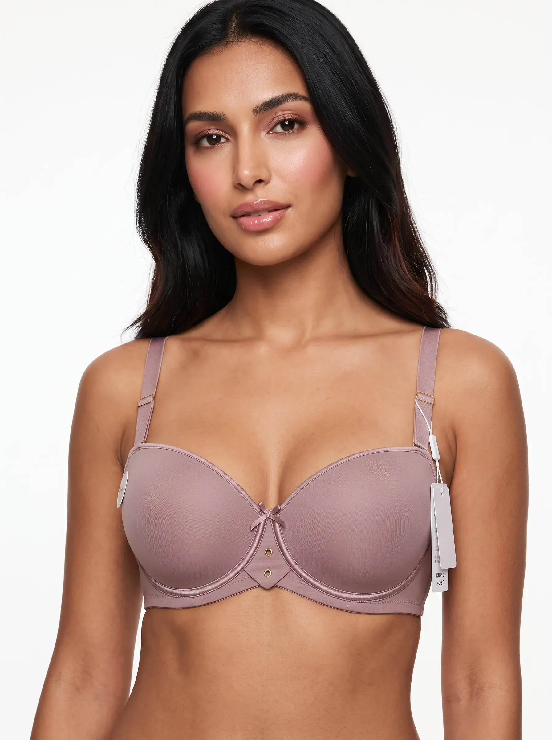 Demi Cup Sweet Ribbon Eyelet Bra