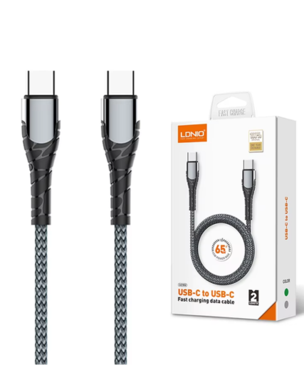 LDNIO LC102 65W Fast Charging USB-C to USB-C Data Cable