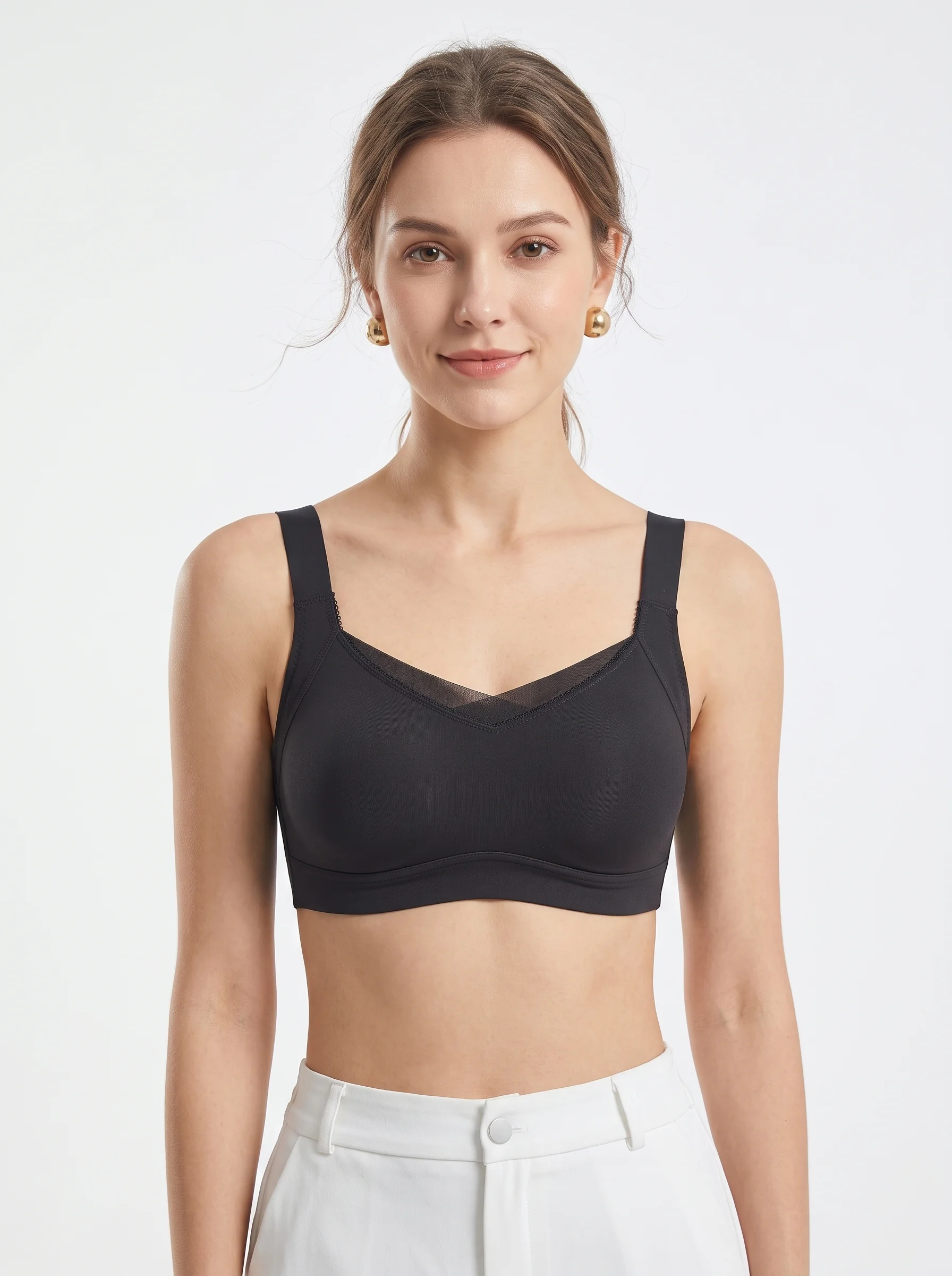 Latex-Full Coverage Wireless Minimizer Bra