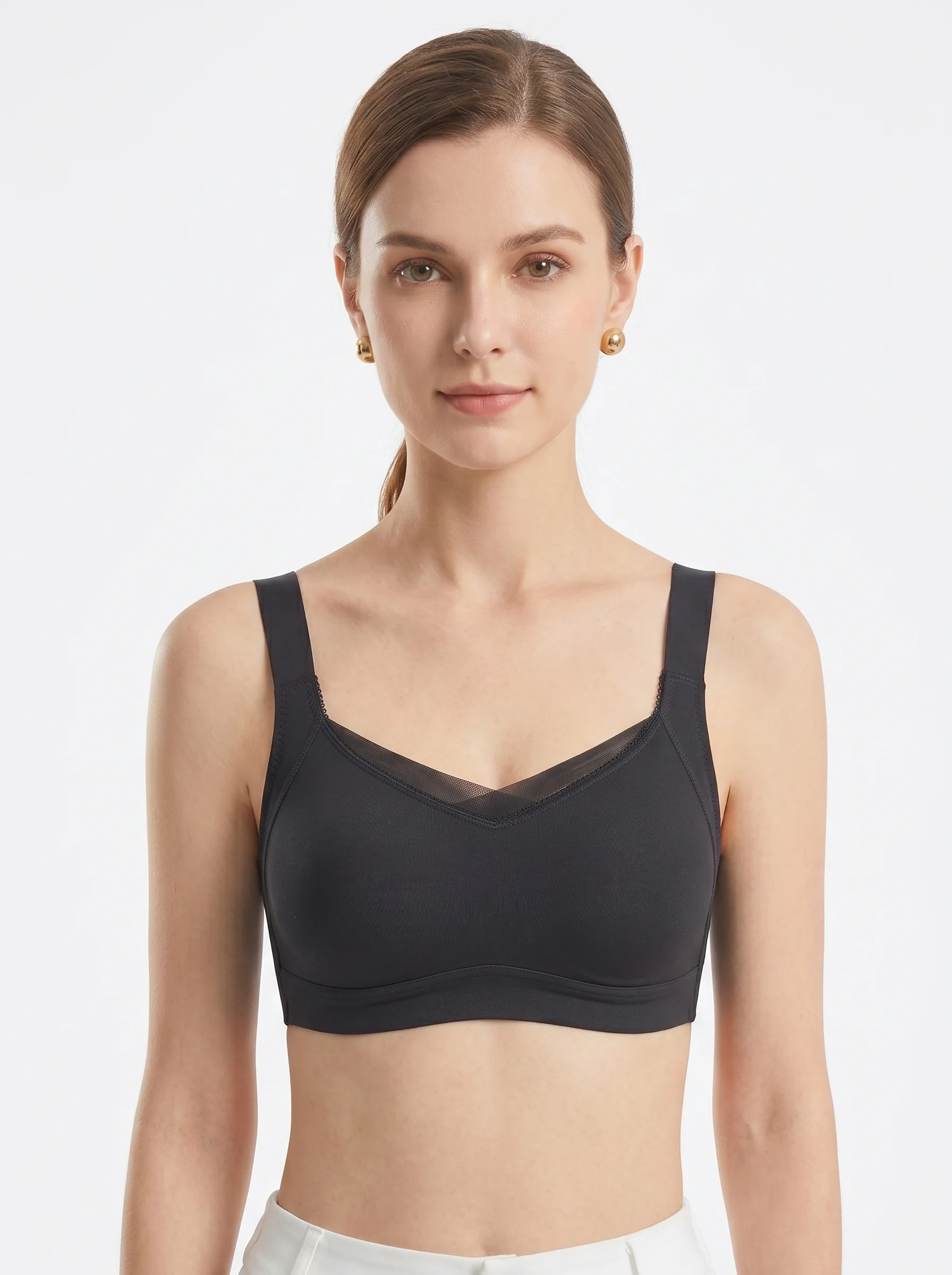 Latex-Full Coverage Wireless Minimizer Bra