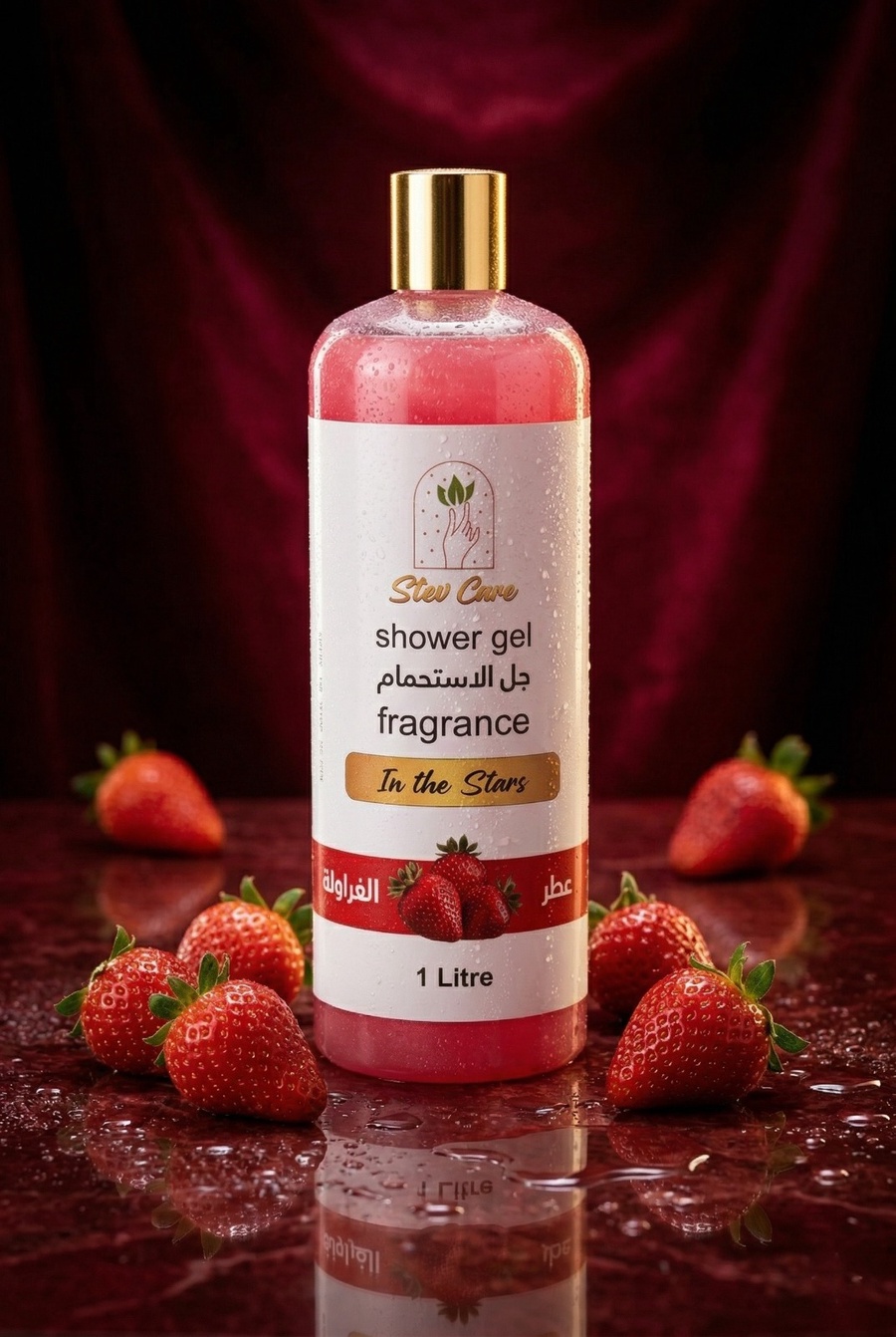 StevCare Shower Gel Strawberry 1000ml – شاور جل ستيف كير