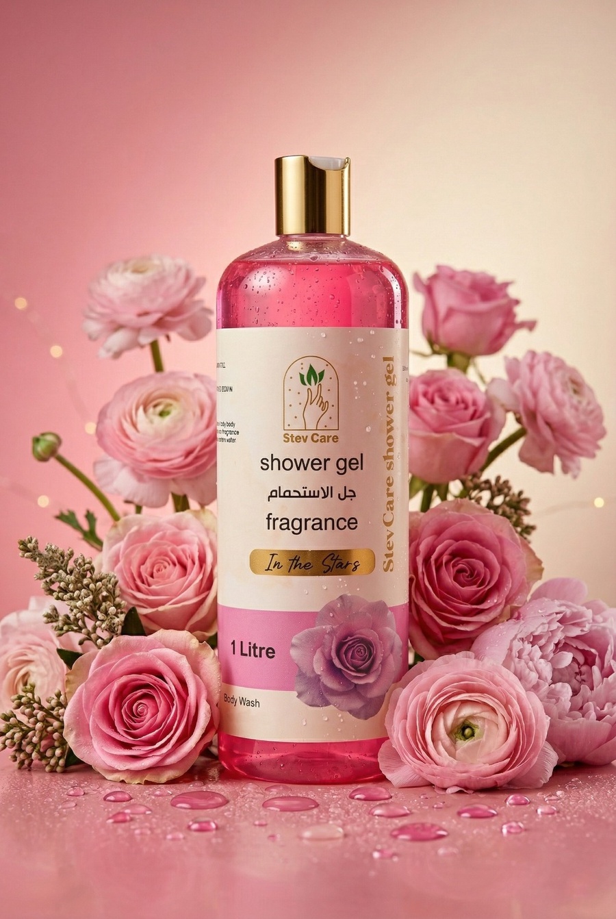 StevCare Shower Gel Rose 1000ml – شاور جل ستيف كير