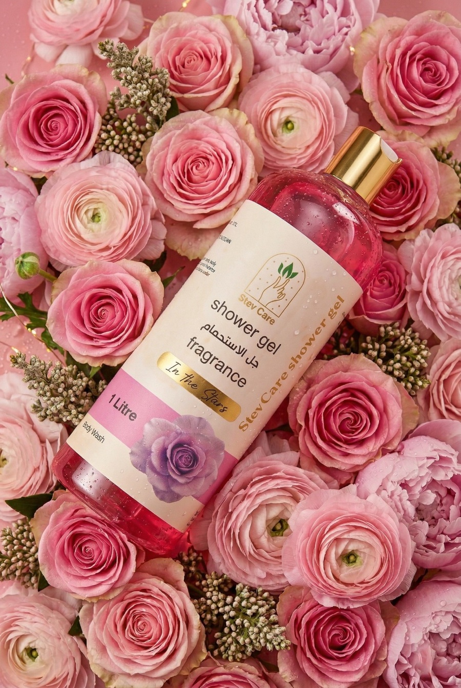 StevCare Shower Gel Rose 1000ml – شاور جل ستيف كير