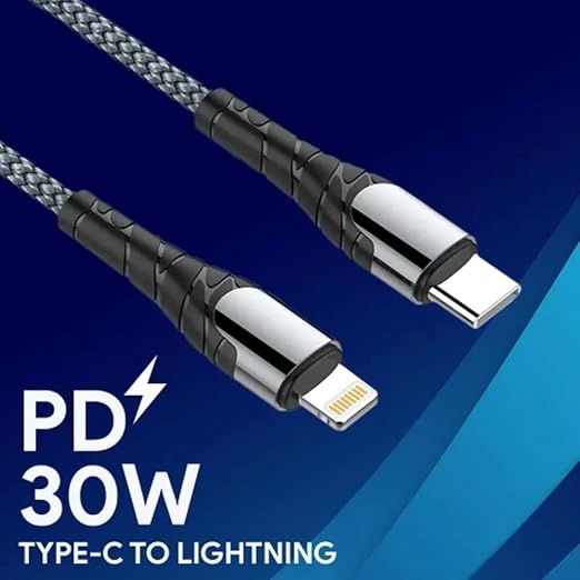 LDNIO LC112 USB-C to Lightning PD 30W Fast Charging Cable - Grey