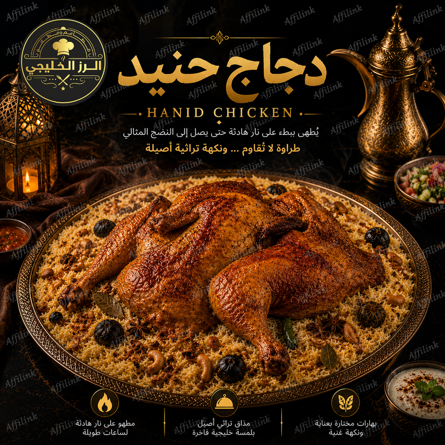 دجاج الحنيد اليمني – مطهو على مهل بطعم أصيل