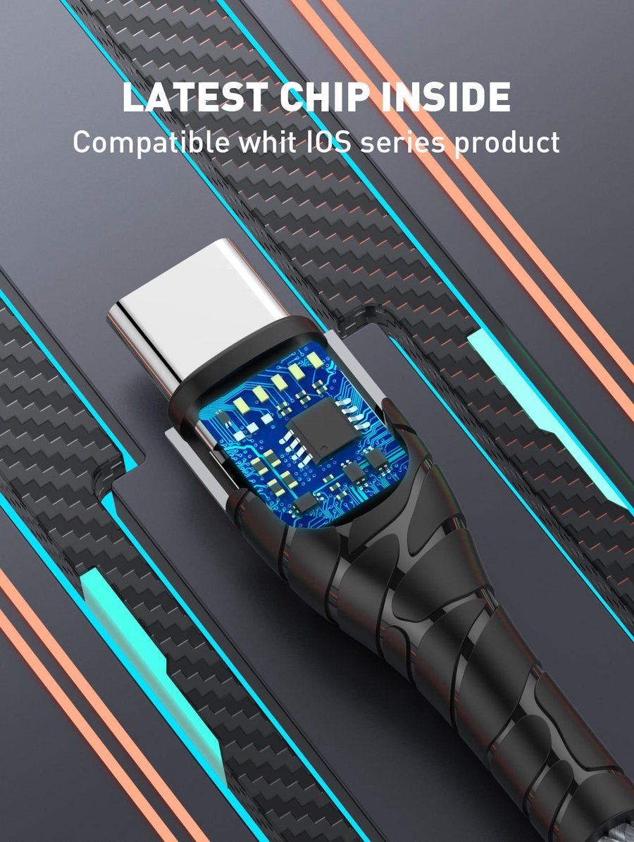 LDNIO LC111 USB-C to Lightning PD 30W Fast Charging Cable - Grey