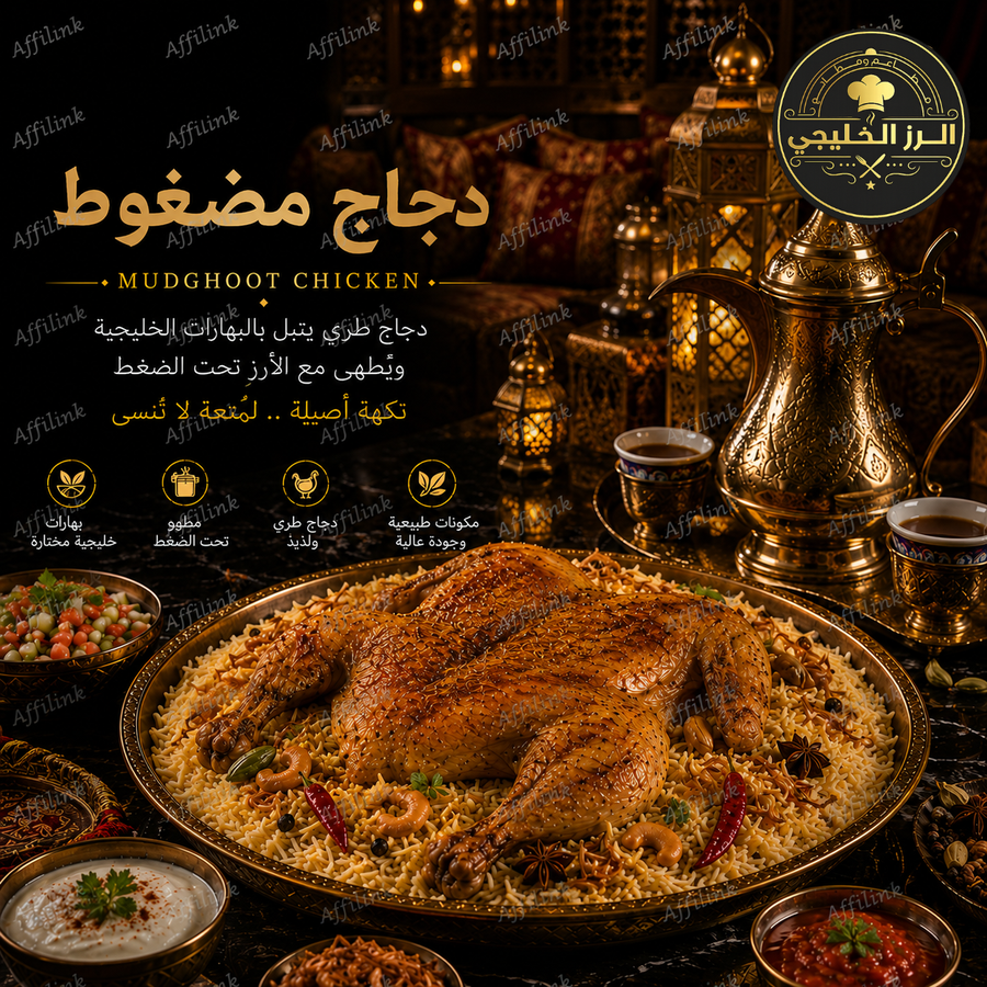 دجاج مضغوط بطعم أصيل
