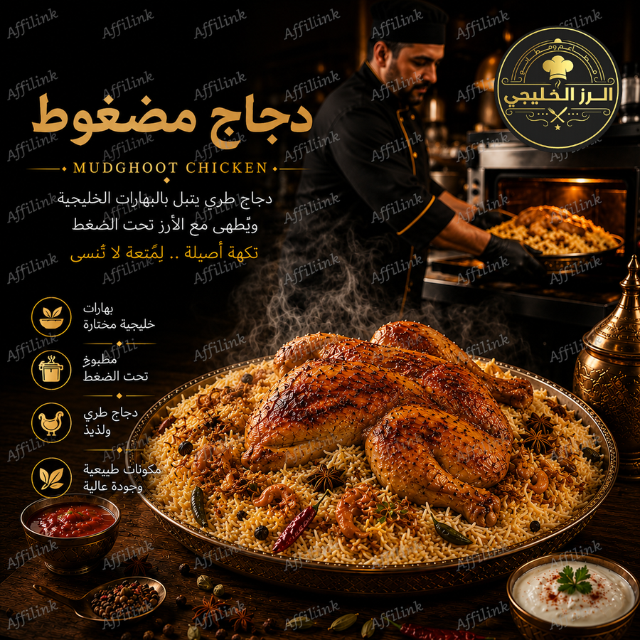 دجاج مضغوط بطعم أصيل