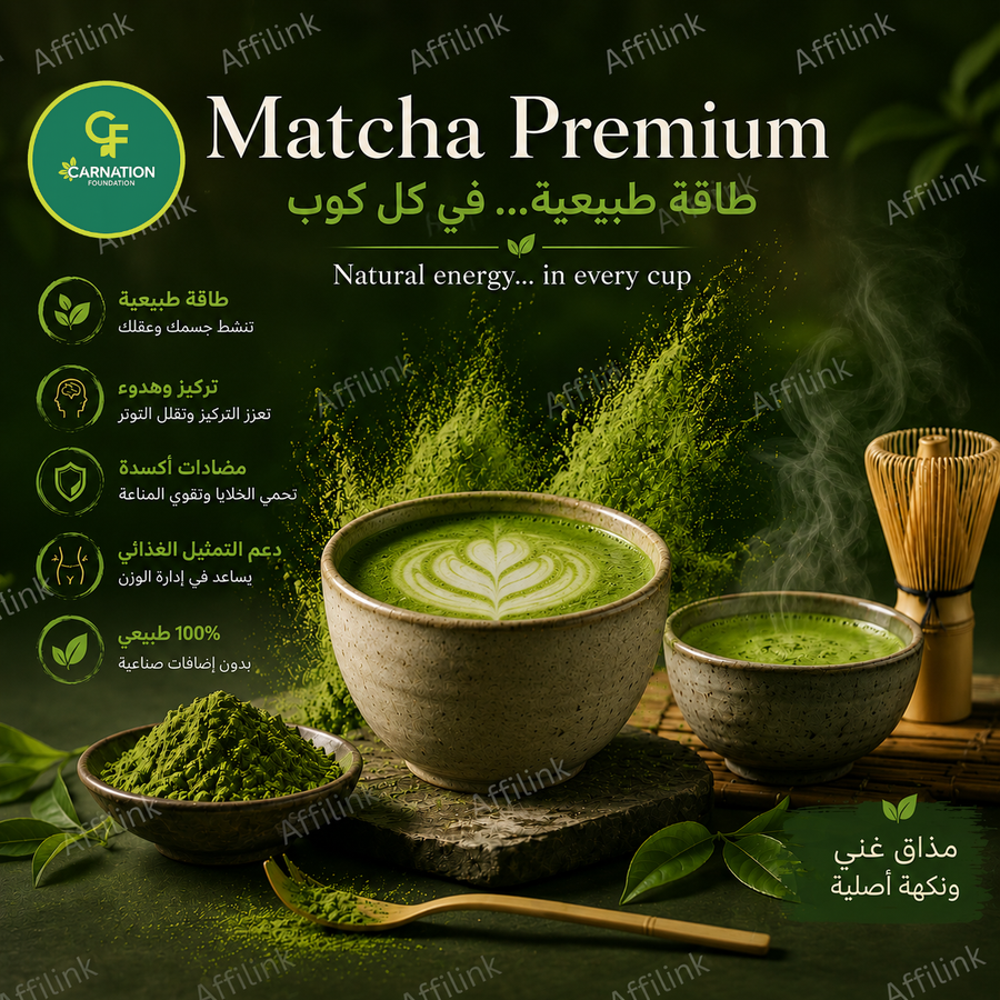 ماتشا بريميوم اليابانية – انتعاش طبيعي ونكهة غنية في كل كوب