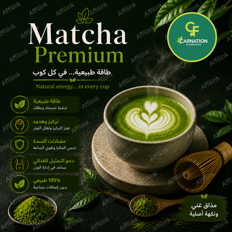 ماتشا بريميوم اليابانية – انتعاش طبيعي ونكهة غنية في كل كوب