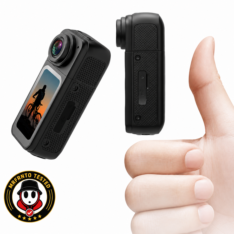 كاميرا أكشن مغناطيسية Mini POV بدقة 1080P وعدسة دوارة 180°