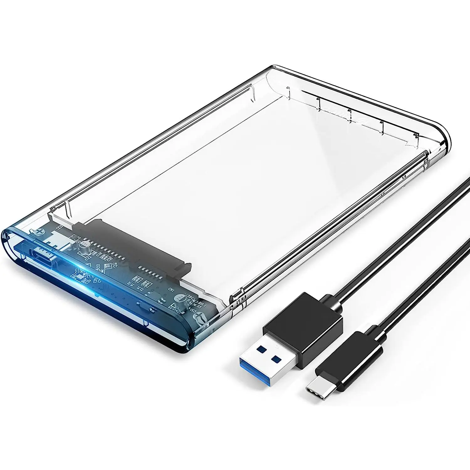 راكة هارد لابتوب و SSD  شفافة تايب سي  - usb3