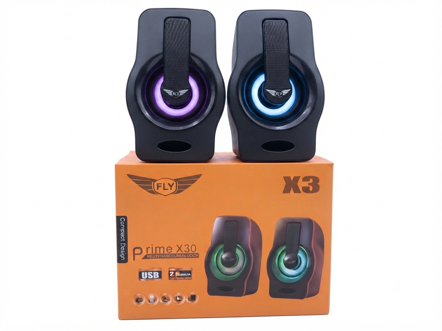 مكبر صوت X3 RGB بمدخل وسائط متعددة USB من فلاي 