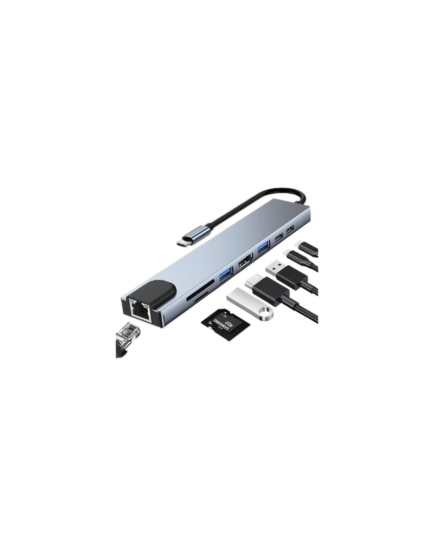 TYPE-C TO HDTV 8 IN 1 USB C Hub adapter  