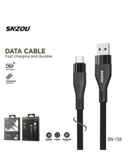 SNZOU SN-135 HyperCharge 140W USB-A to USB-C Fast Charging Data Cable