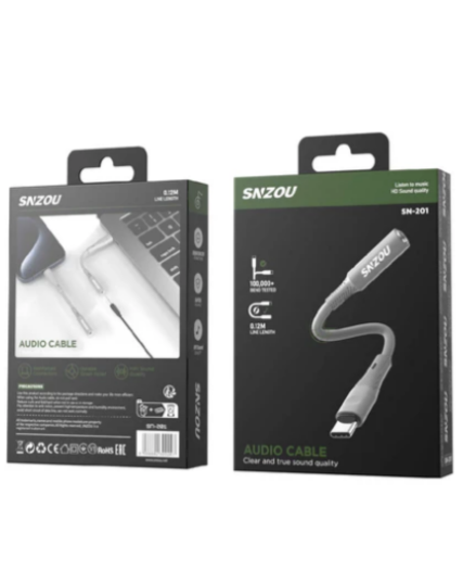 SNZOU SN-201 AudioBridge Type-C to 3.5mm Adapter - Gray