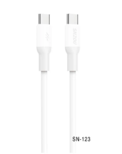 SNZOU SN-123 TurboLink 100W USB-C to USB-C Fast Charging Data Cable 1M - White