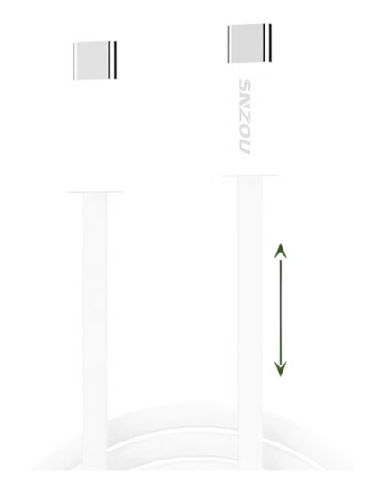 SNZOU SN-168 UltraFast 240W USB-C to USB-C Fast Charging Data Cable 2M - White