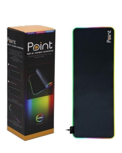 Point Arte Extra Large RGB Gaming Mouse Pad with Non-Slip Rubber Base