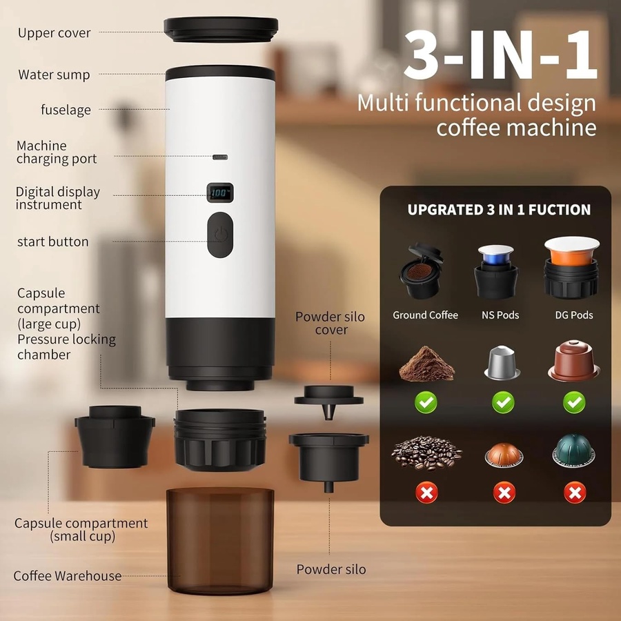3-in-1 coffee machine parts