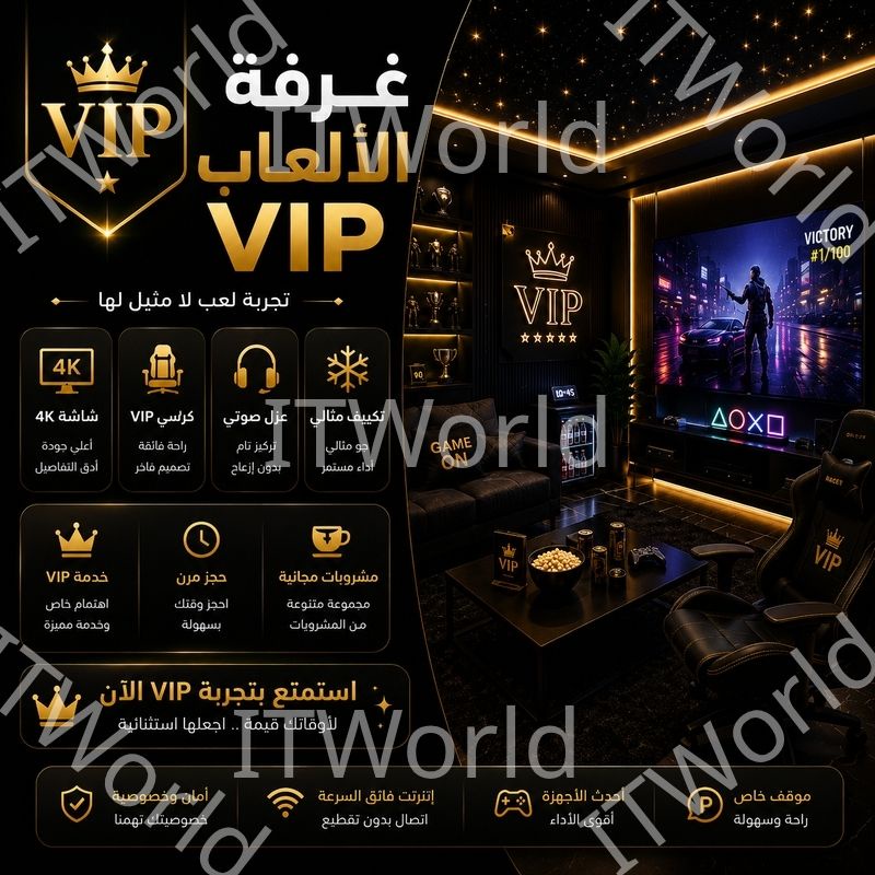 غرفة الألعاب VIP – أحدث الأجهزة، إنترنت فائق السرعة، وراحة استثنائية