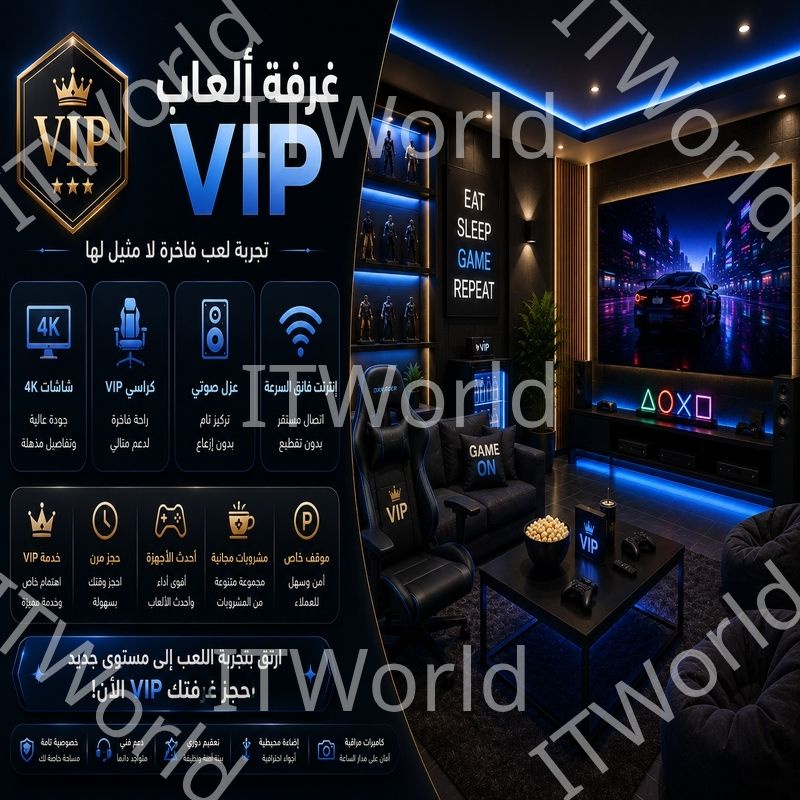 غرفة الألعاب VIP – أحدث الأجهزة، إنترنت فائق السرعة، وراحة استثنائية