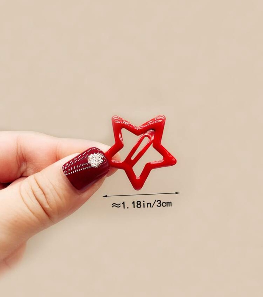 Hair Stars & tick tak pin ٨قطع