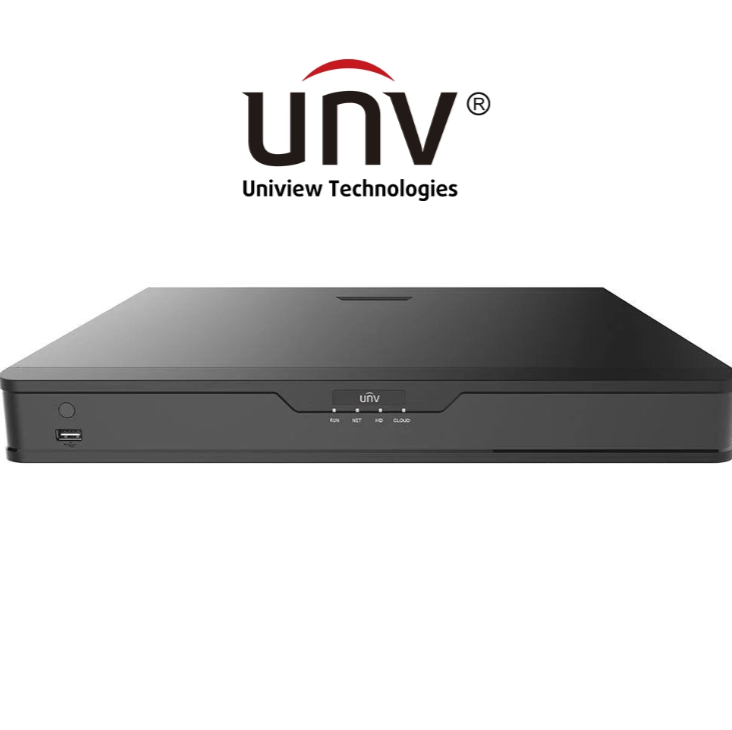 جهاز NVR شبكي 16 قناة لتسجيل كاميرات IP NVR من Uniview موديل NVR302-16S2-P16S، يدعم 16 قناة مع 16 بورت PoE مدمج وأداء عالي للمشاريع المتوسطة والكبيرة