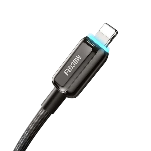 DATA CABLE 30W RS48CL Type-C to Lightning with Power Display