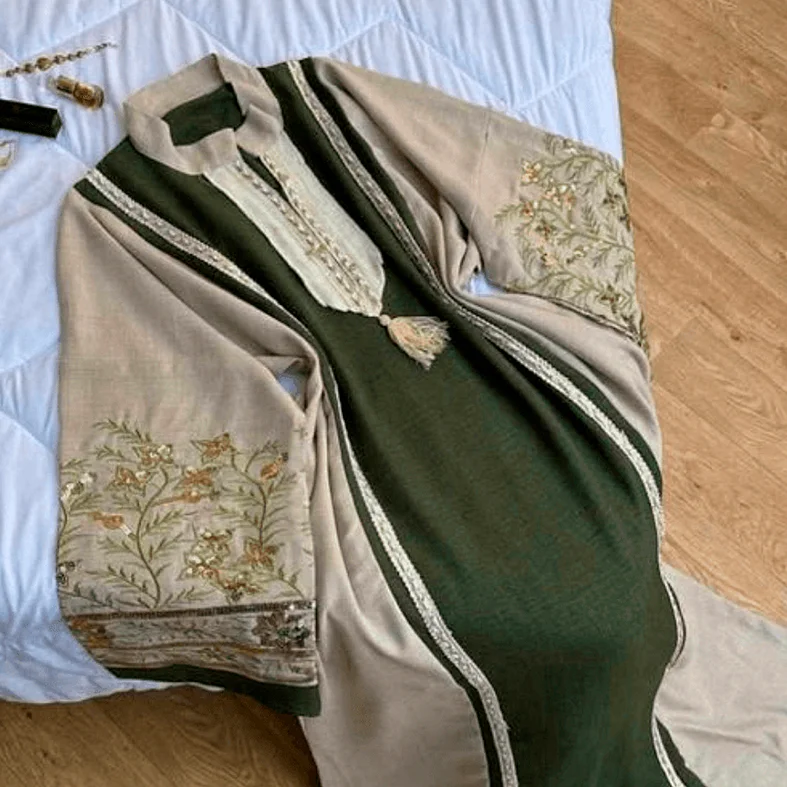 Brocaded Linen Dress