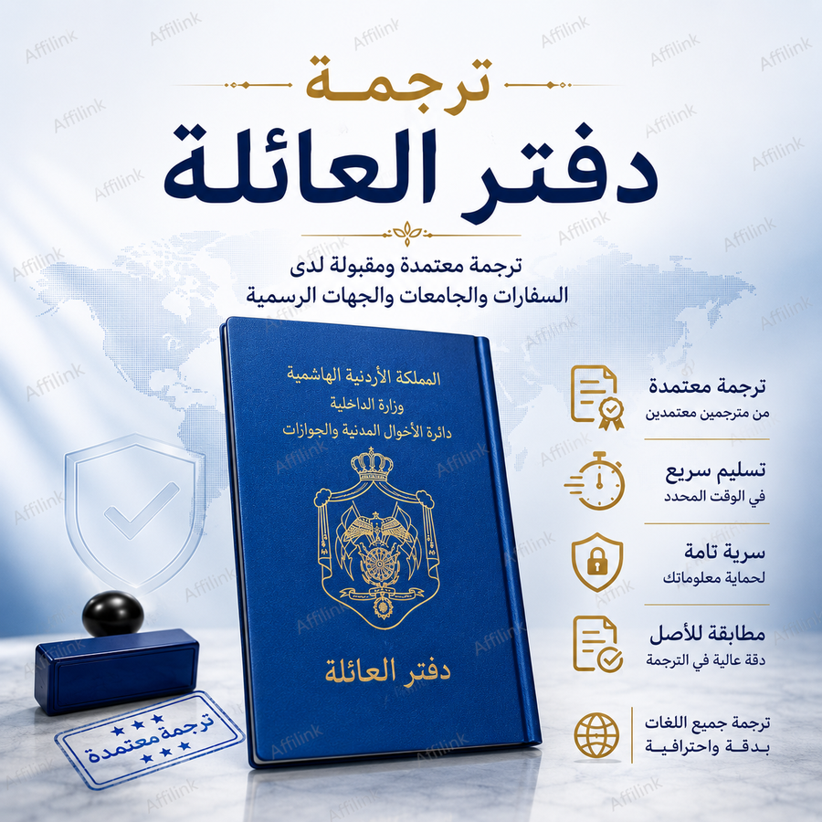 ترجمة دفتر العائلة المعتمدة