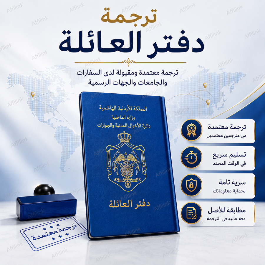 ترجمة دفتر العائلة المعتمدة