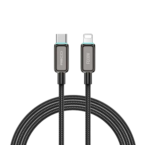 DATA CABLE 30W RS48CL Type-C to Lightning with Power Display
