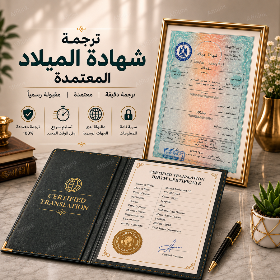ترجمة شهادة الميلاد المعتمدة