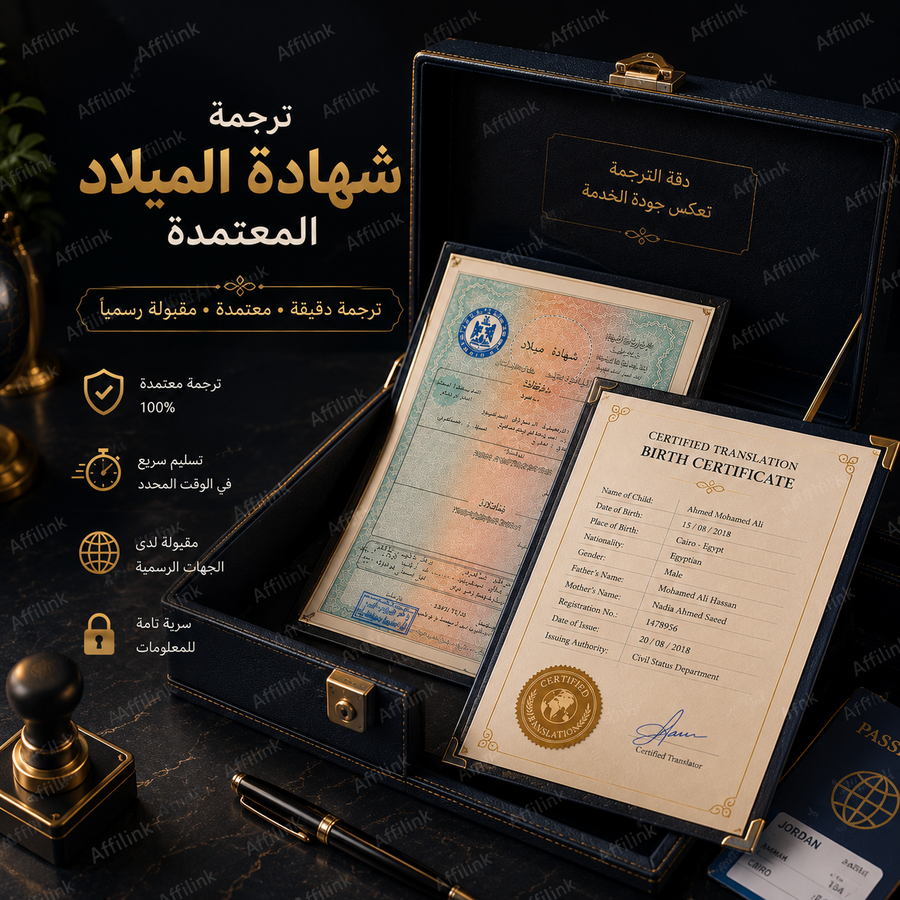 ترجمة شهادة الميلاد المعتمدة