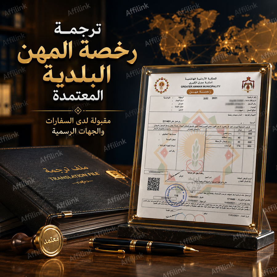 ترجمة رخصة المهن البلدية المعتمدة