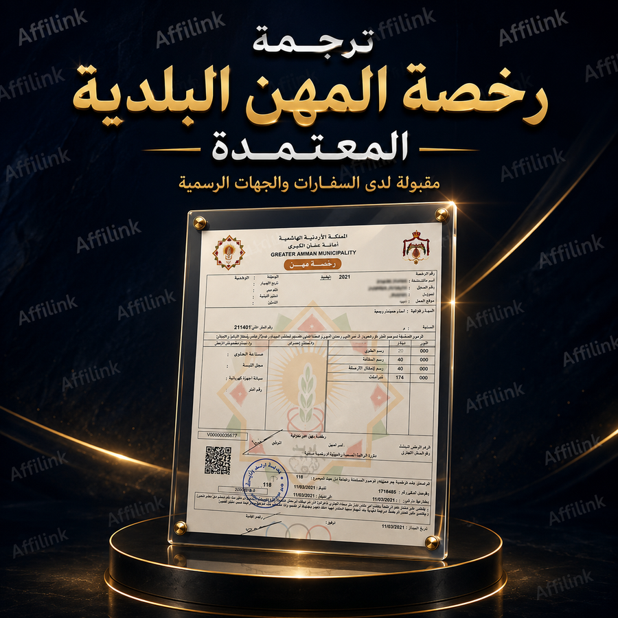ترجمة رخصة المهن البلدية المعتمدة