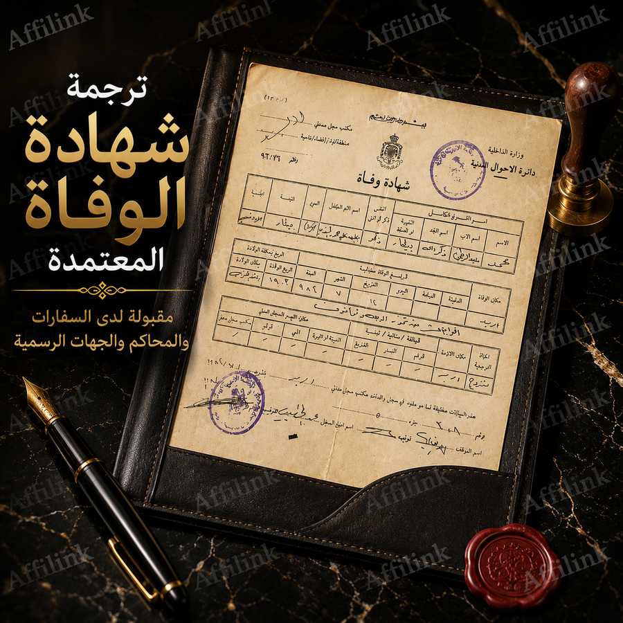 ترجمة شهادة الوفاة المعتمدة