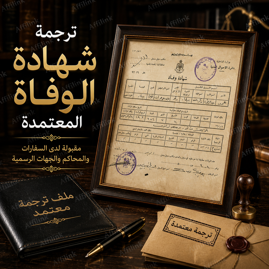 ترجمة شهادة الوفاة المعتمدة