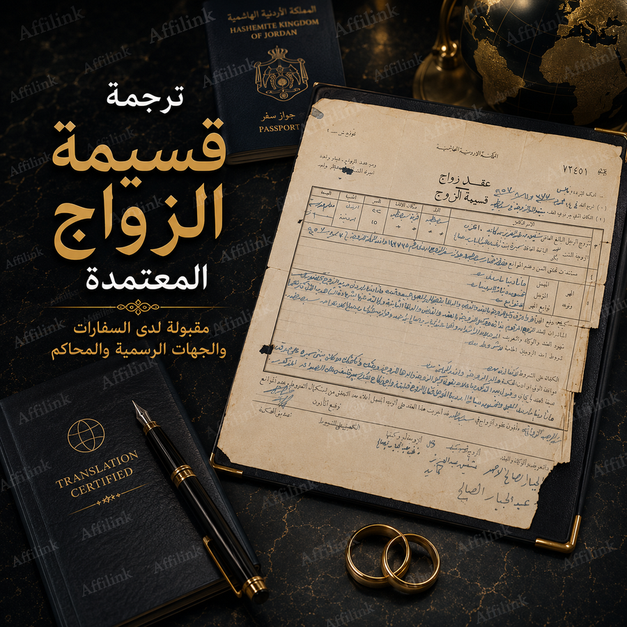 ترجمة عقد الزواج الاردني المعتمد